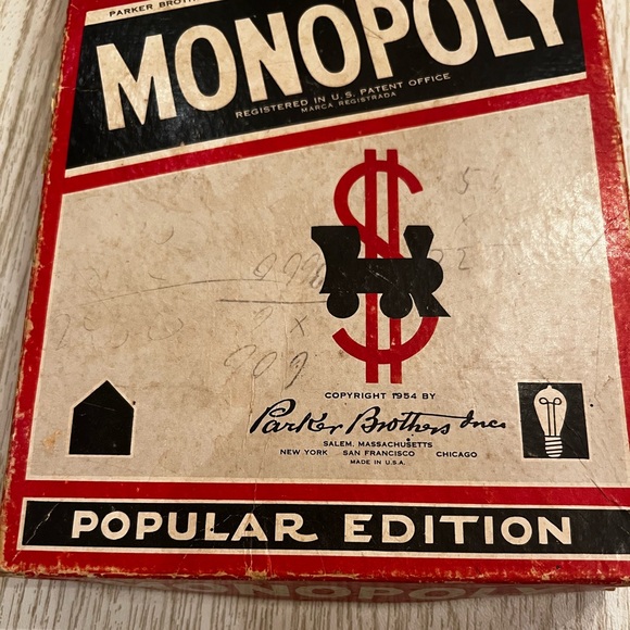 Vintage 1954 Monopoly Pieces & Parts - Picture 4 of 13